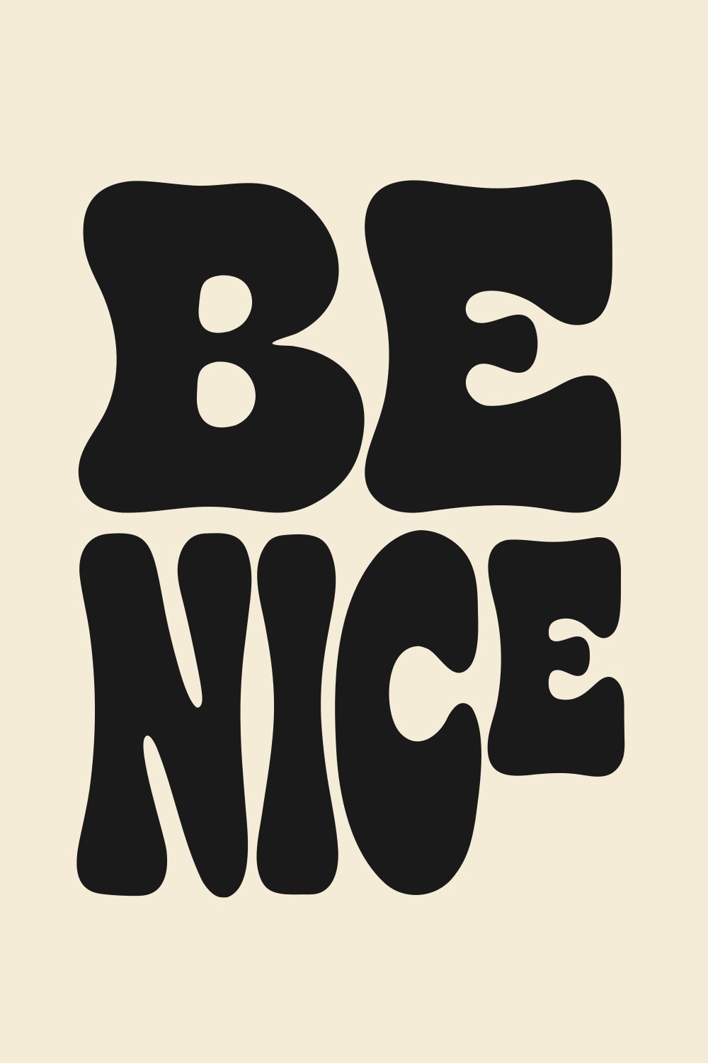 Be Nice – Street-Art-Stencil von Urban Artery