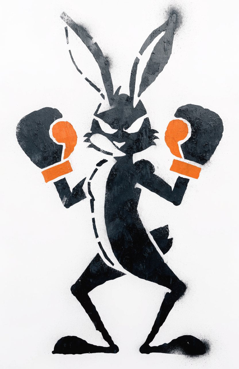 Boxhase – Street-Art-Stencil von Urban Artery