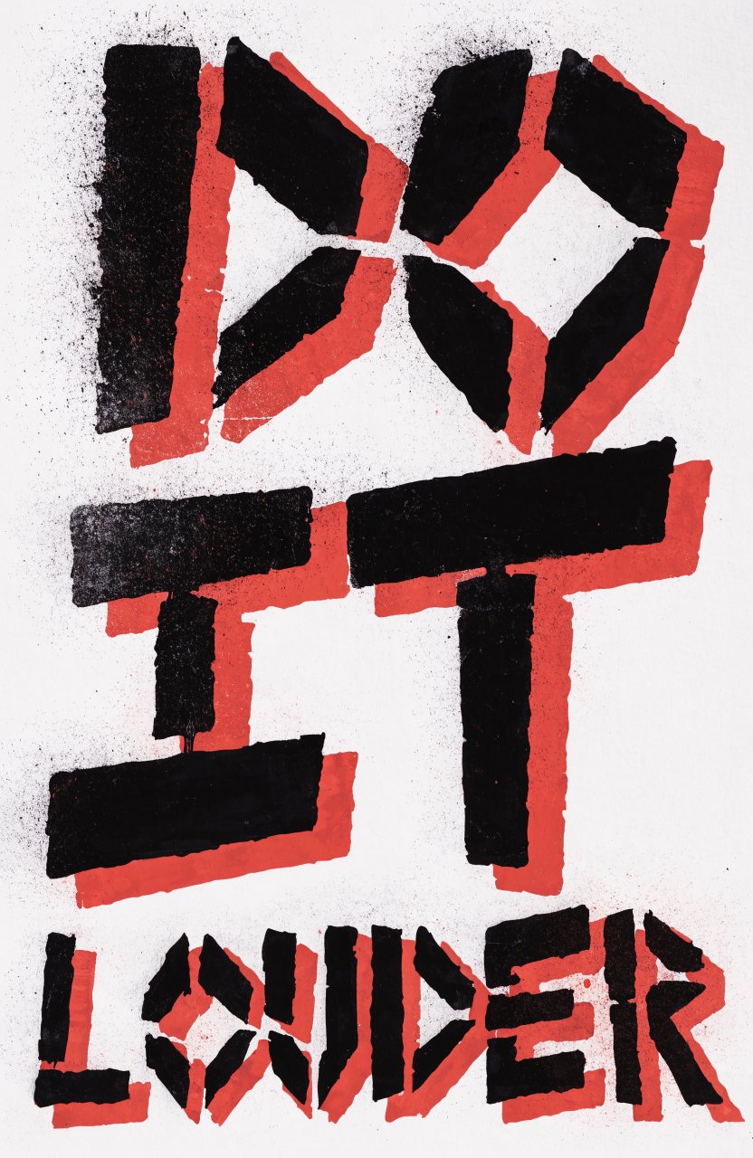 Do It Louder – Street-Art-Stencil von Urban Artery