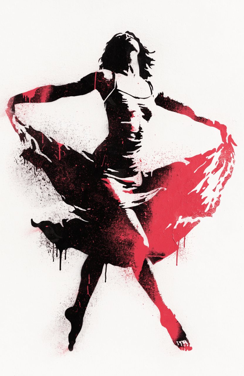 Flamenco – Street-Art-Stencil von Urban Artery