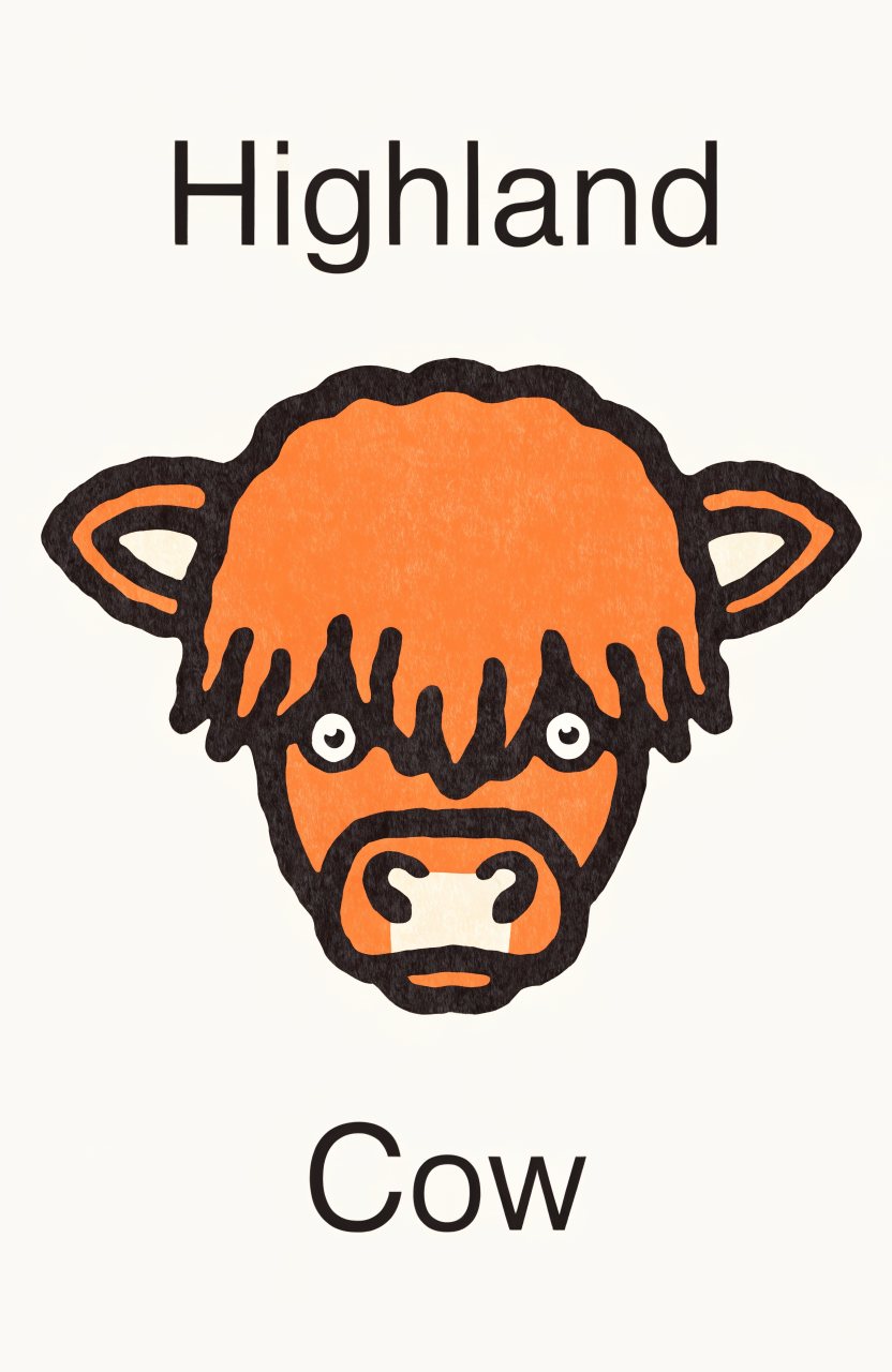 Highland Cow – Street-Art-Stencil von Urban Artery