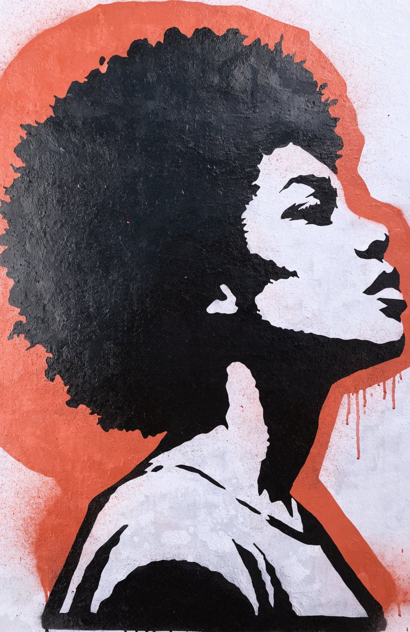 Lockenkopf – Street-Art-Stencil von Urban Artery