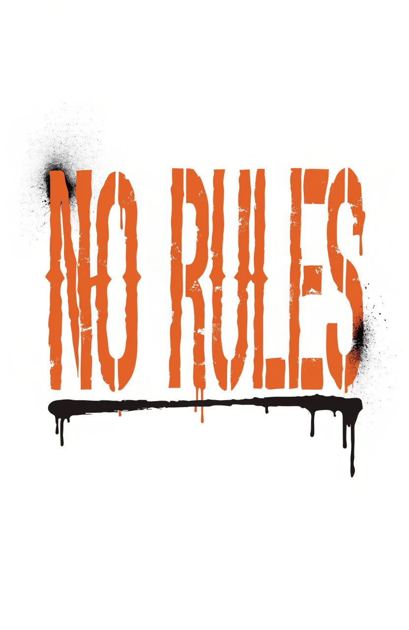 No Rules – Street-Art-Stencil von Urban Artery