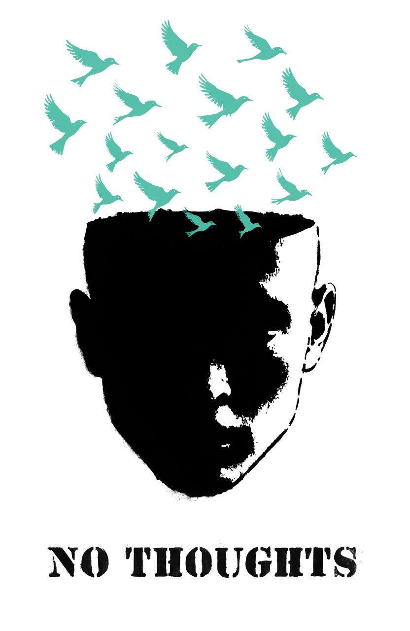 No Thoughts – Street-Art-Stencil von Urban Artery