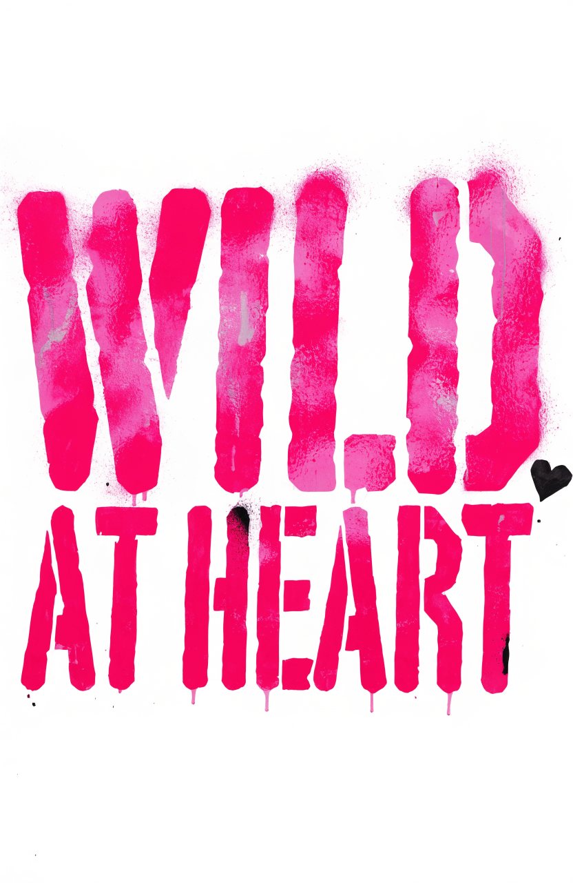 Wild at Heart · Pink – Street-Art-Stencil von Urban Artery