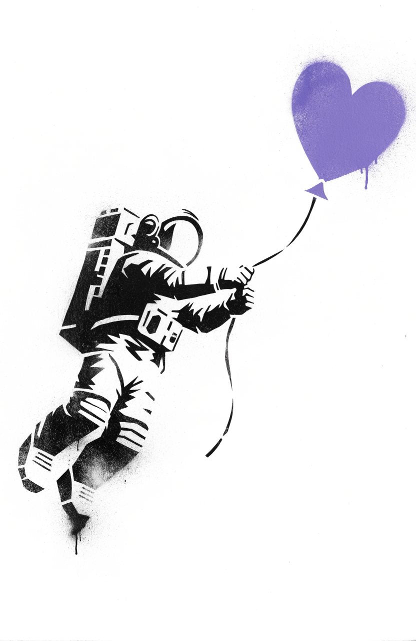 Ab ins All – Street-Art-Stencil von Urban Artery