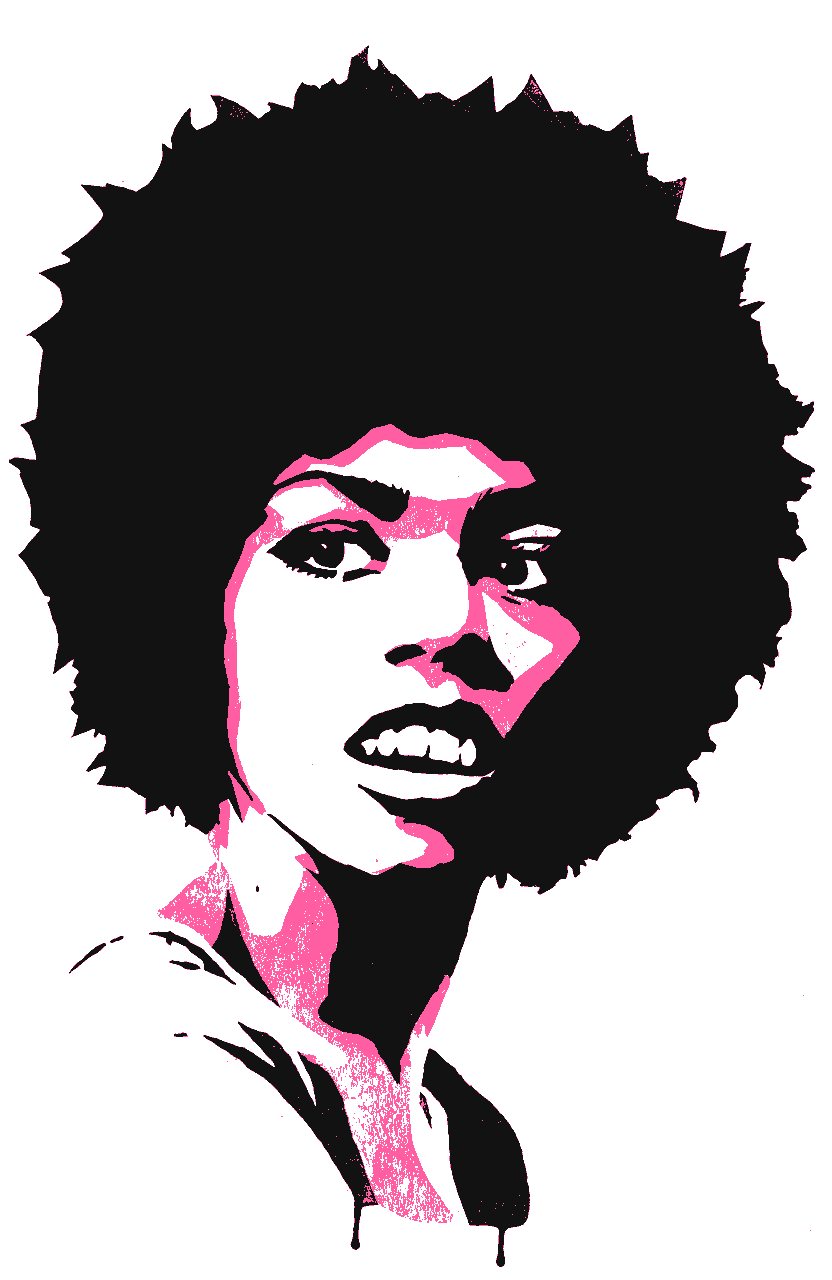 Afro-Queen – Street-Art-Stencil von Urban Artery