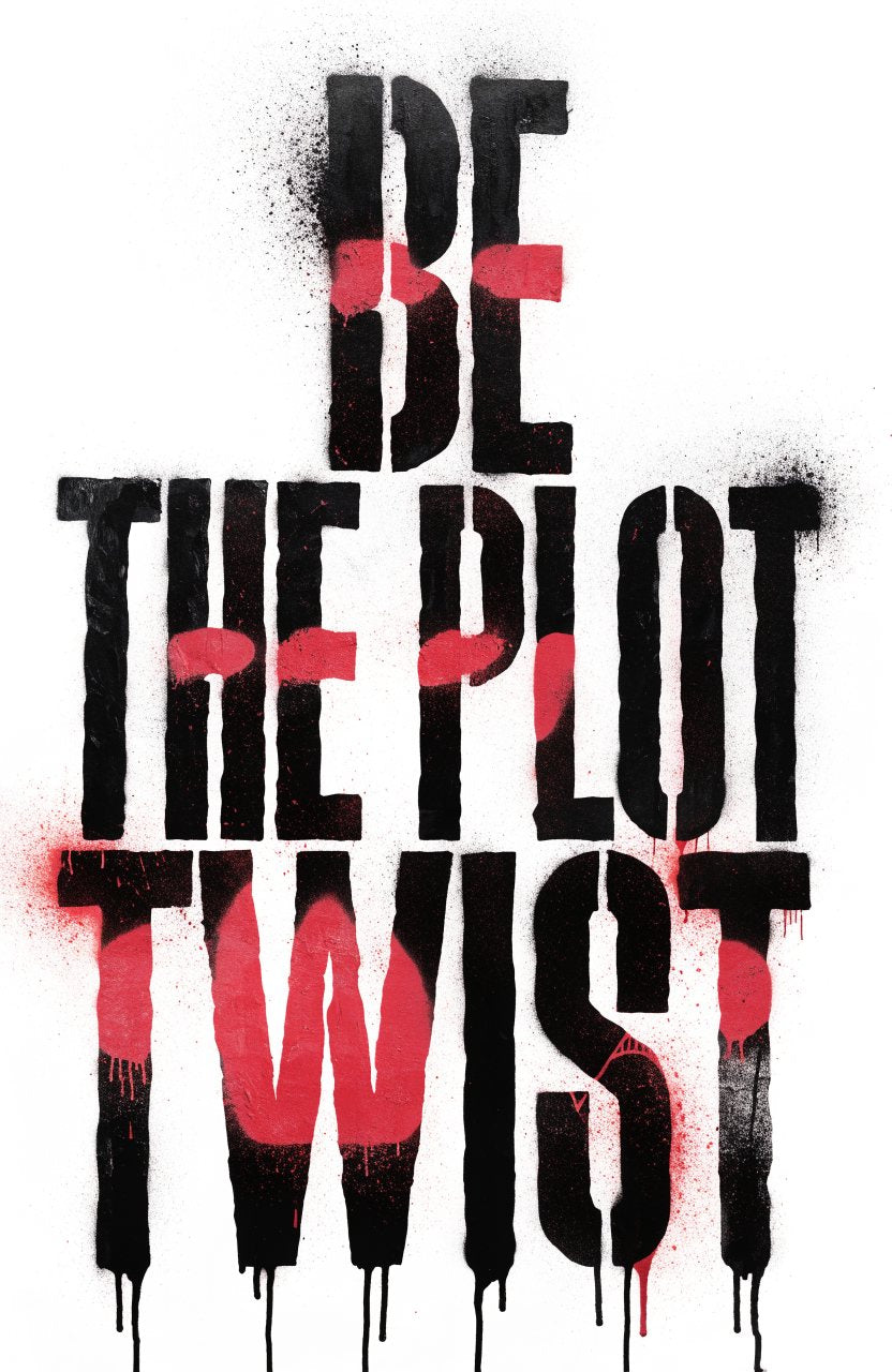 Be the Plot Twist · Rot – Street-Art-Stencil von Urban Artery