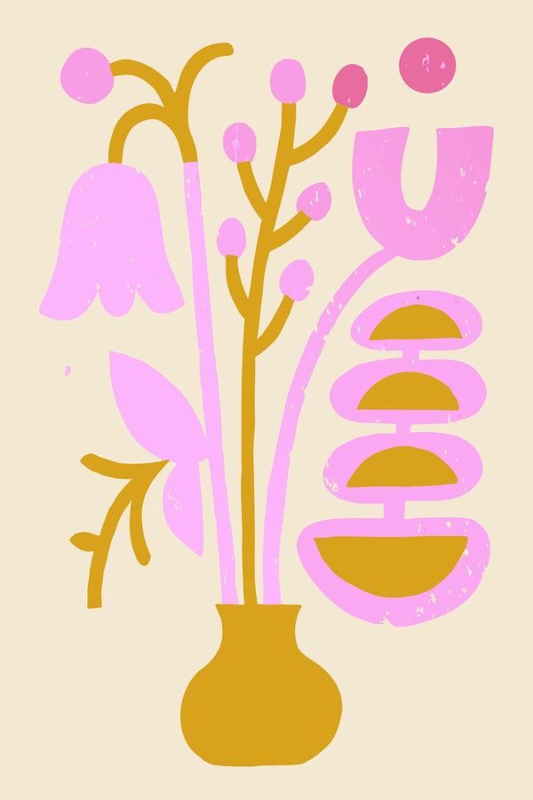 Blumenvase – Street-Art-Stencil von Urban Artery