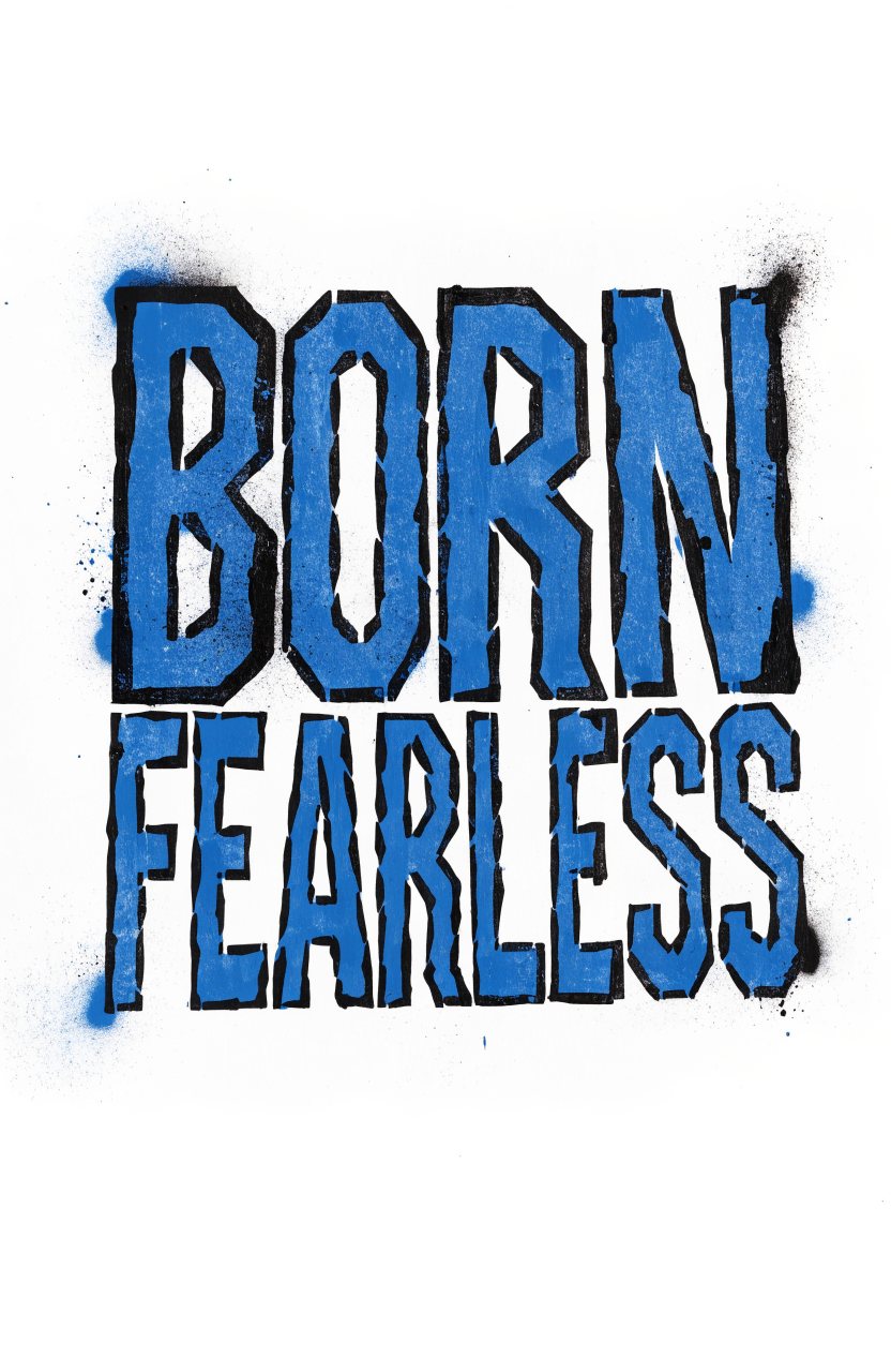 Born Fearless – Street-Art-Stencil von Urban Artery