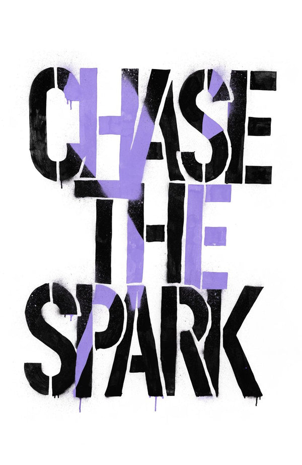 Chase the Spark – Street-Art-Stencil von Urban Artery