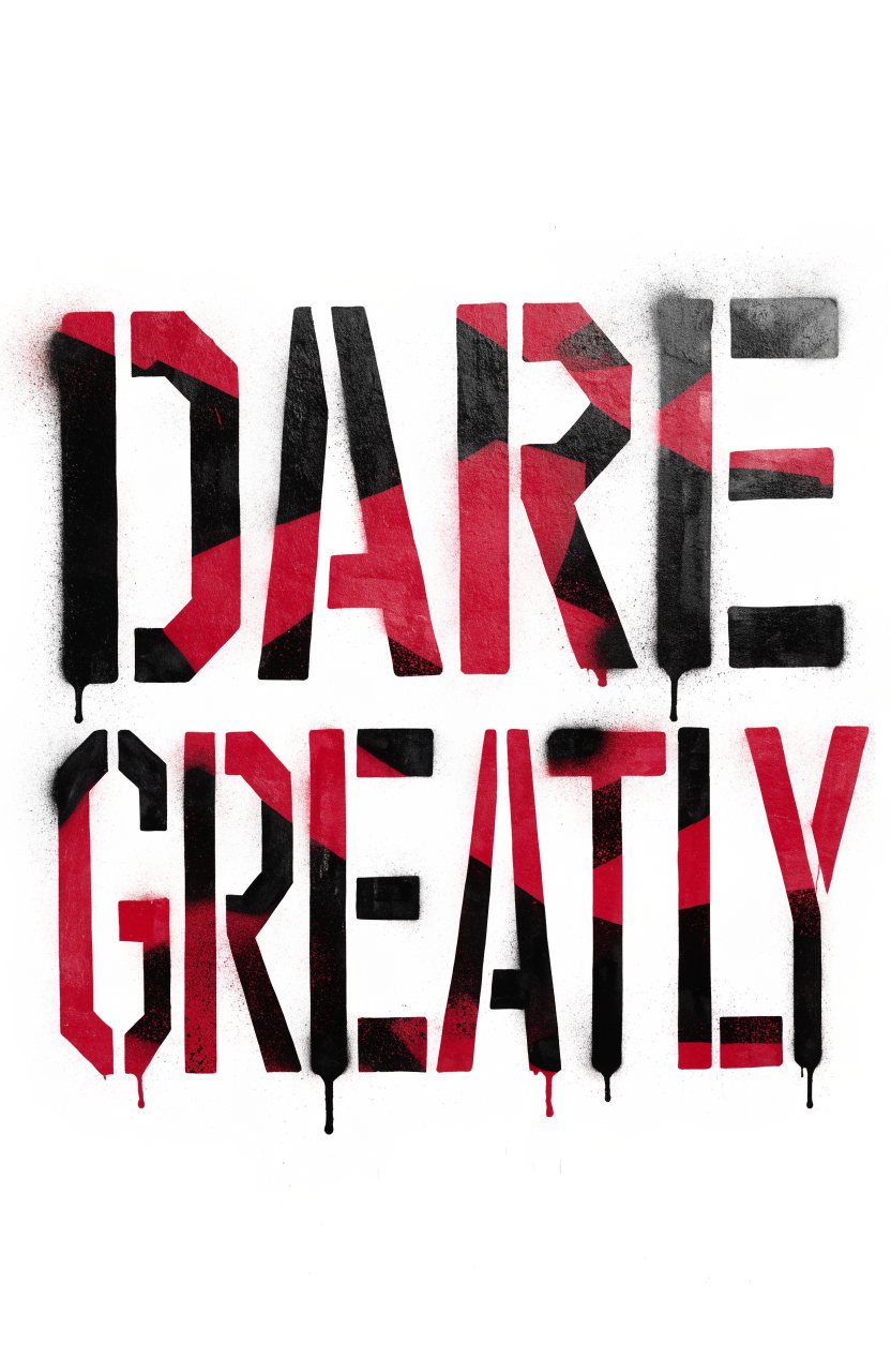 Dare Greatly – Street-Art-Stencil von Urban Artery