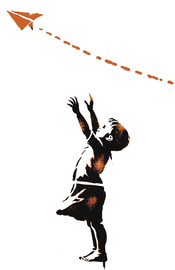 Drachenkind – Street-Art-Stencil von Urban Artery