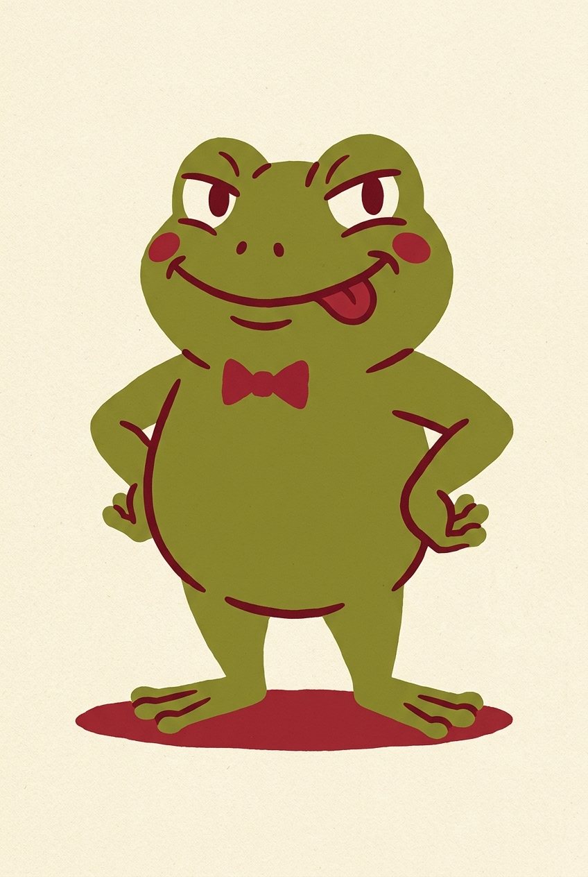 Frecher Frosch – Street-Art-Stencil von Urban Artery