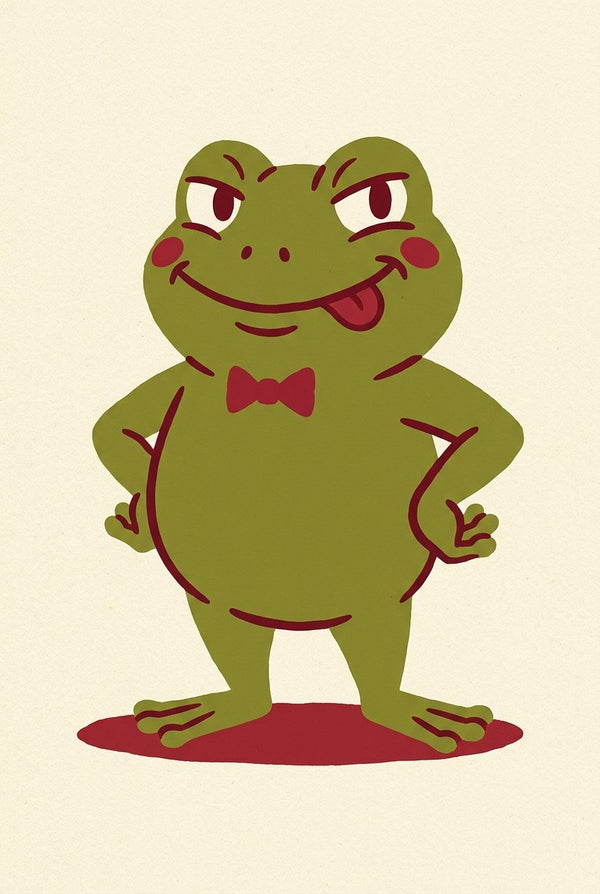 Frecher Frosch – Street-Art-Stencil von Urban Artery