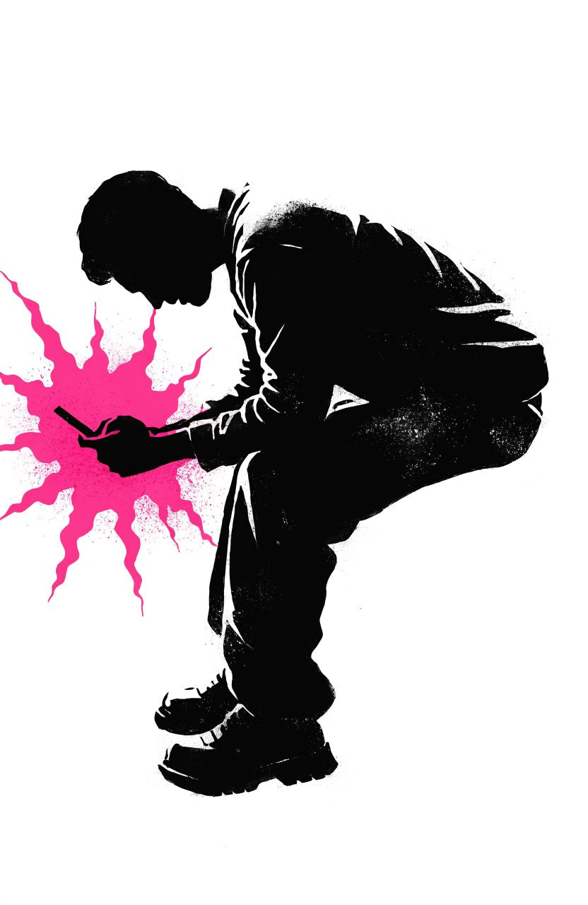 Funkenflug – Street-Art-Stencil von Urban Artery