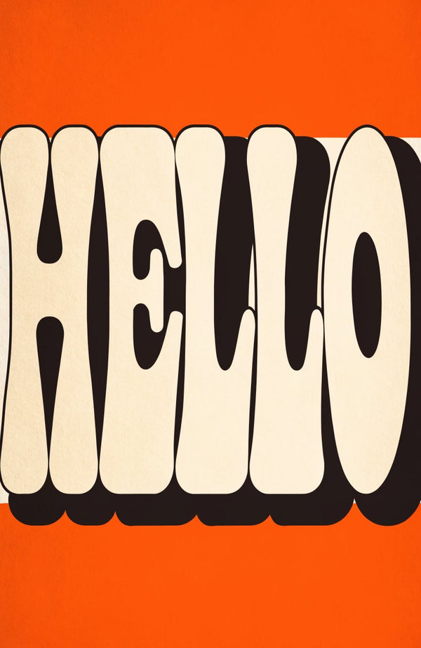 Hello Orange – Street-Art-Stencil von Urban Artery