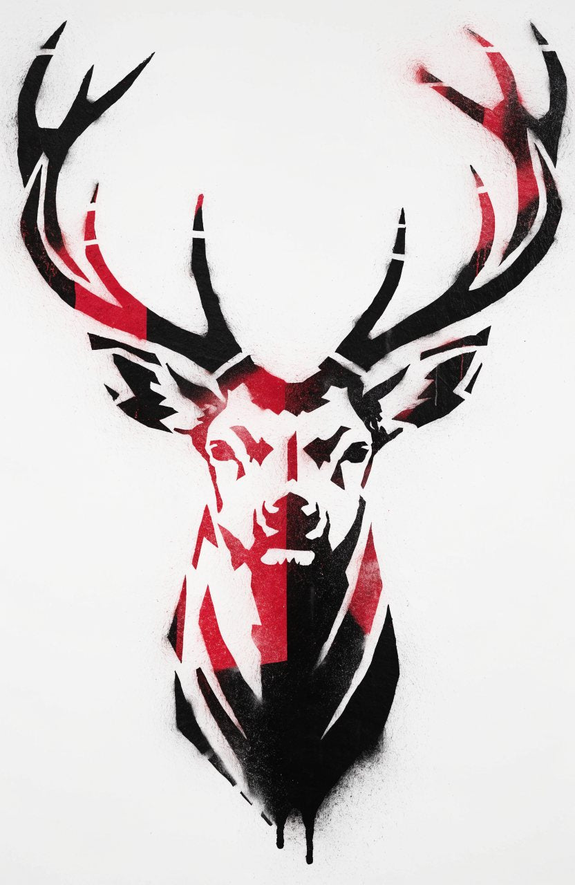 Hirsch – Street-Art-Stencil von Urban Artery