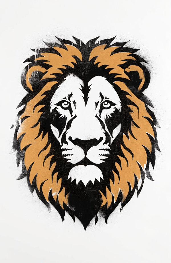 Löwe Bernstein – Street-Art-Stencil von Urban Artery