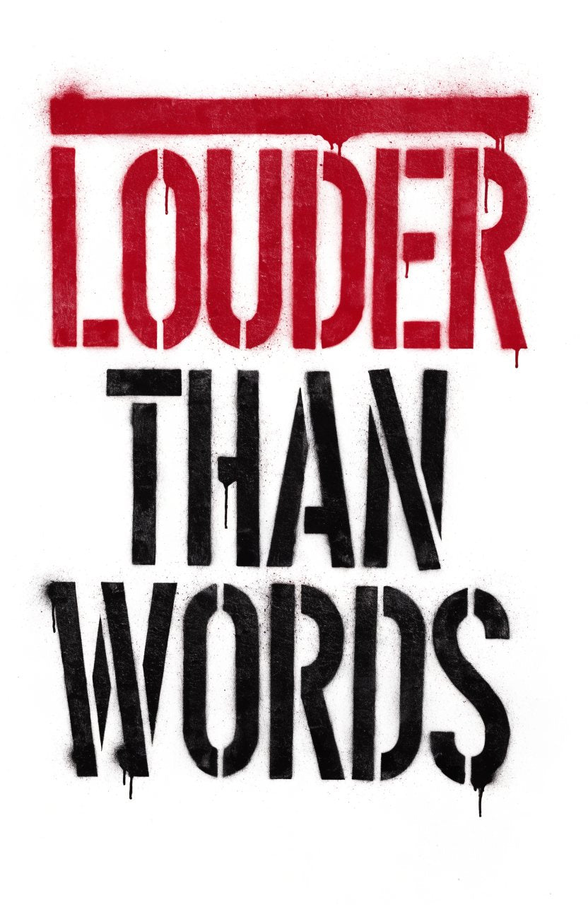 Louder Than Words – Street-Art-Stencil von Urban Artery