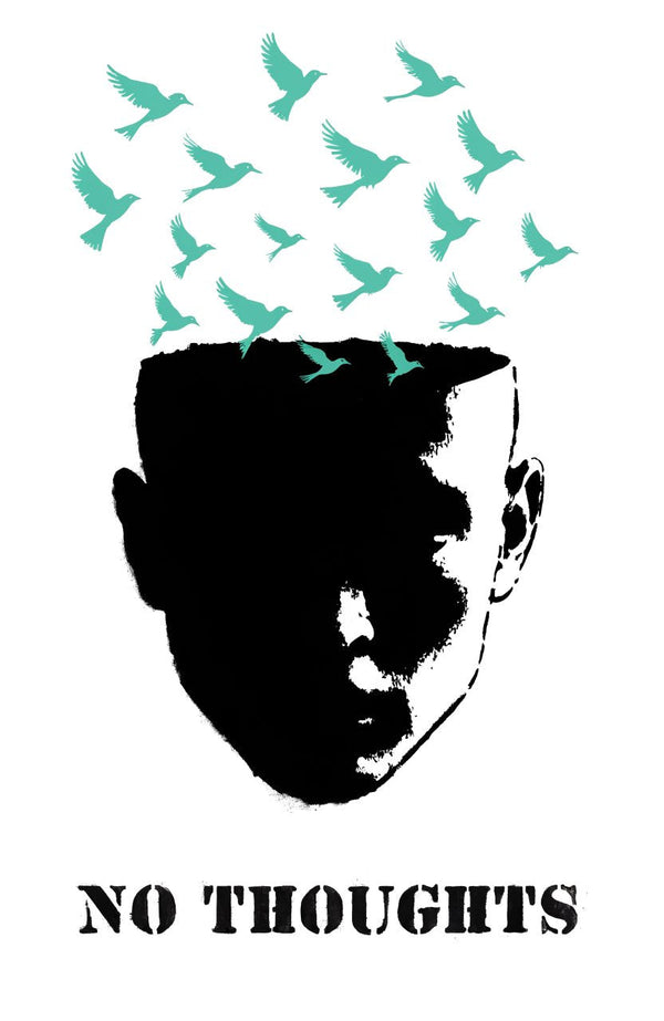 No Thoughts – Street-Art-Stencil von Urban Artery