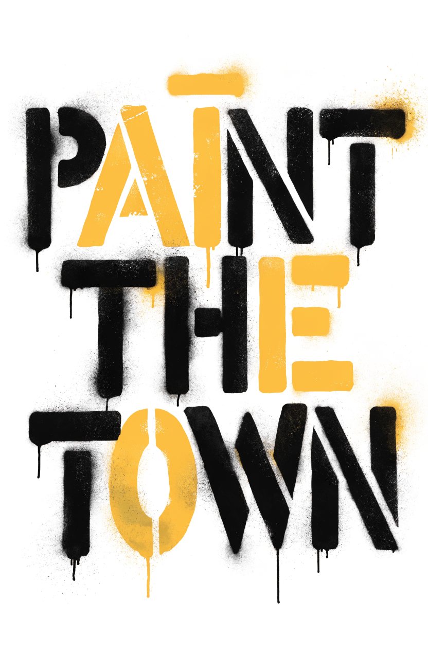 Paint the Town – Street-Art-Stencil von Urban Artery