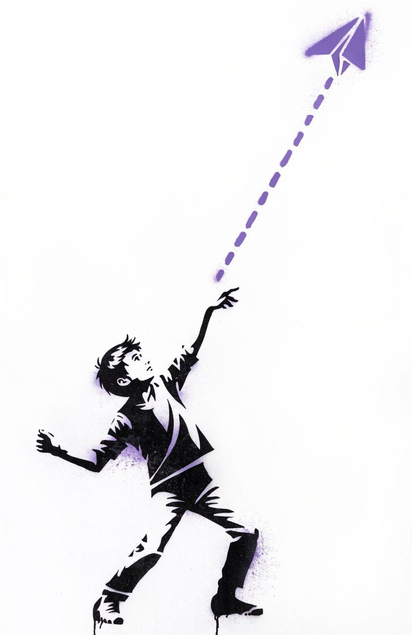 Papierflieger – Street-Art-Stencil von Urban Artery