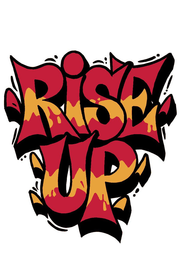 Rise Up · Graffiti – Street-Art-Stencil von Urban Artery