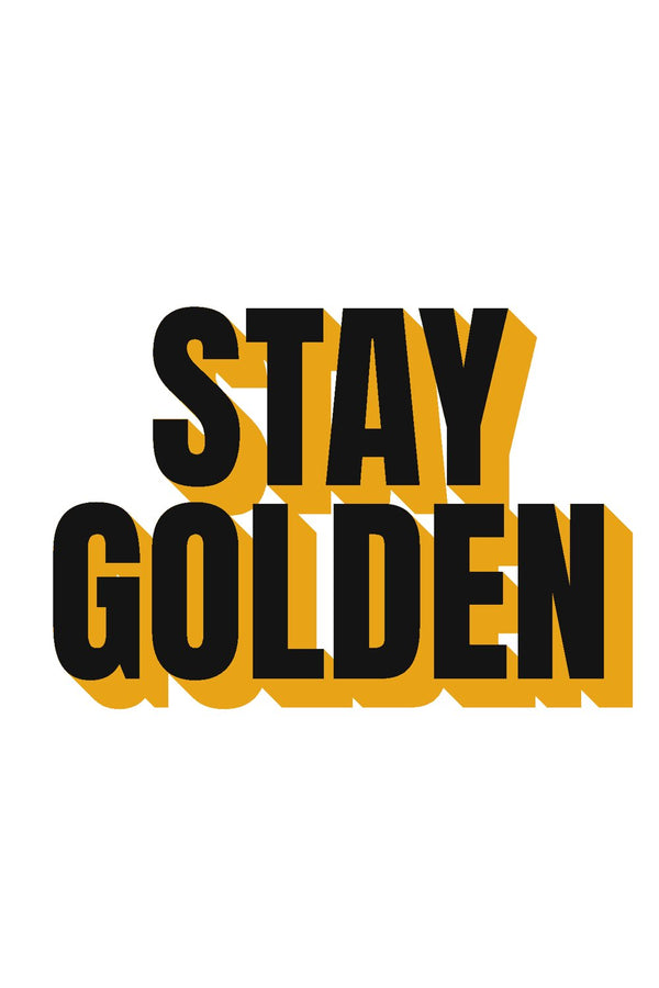 Stay Golden · Retro – Street-Art-Stencil von Urban Artery