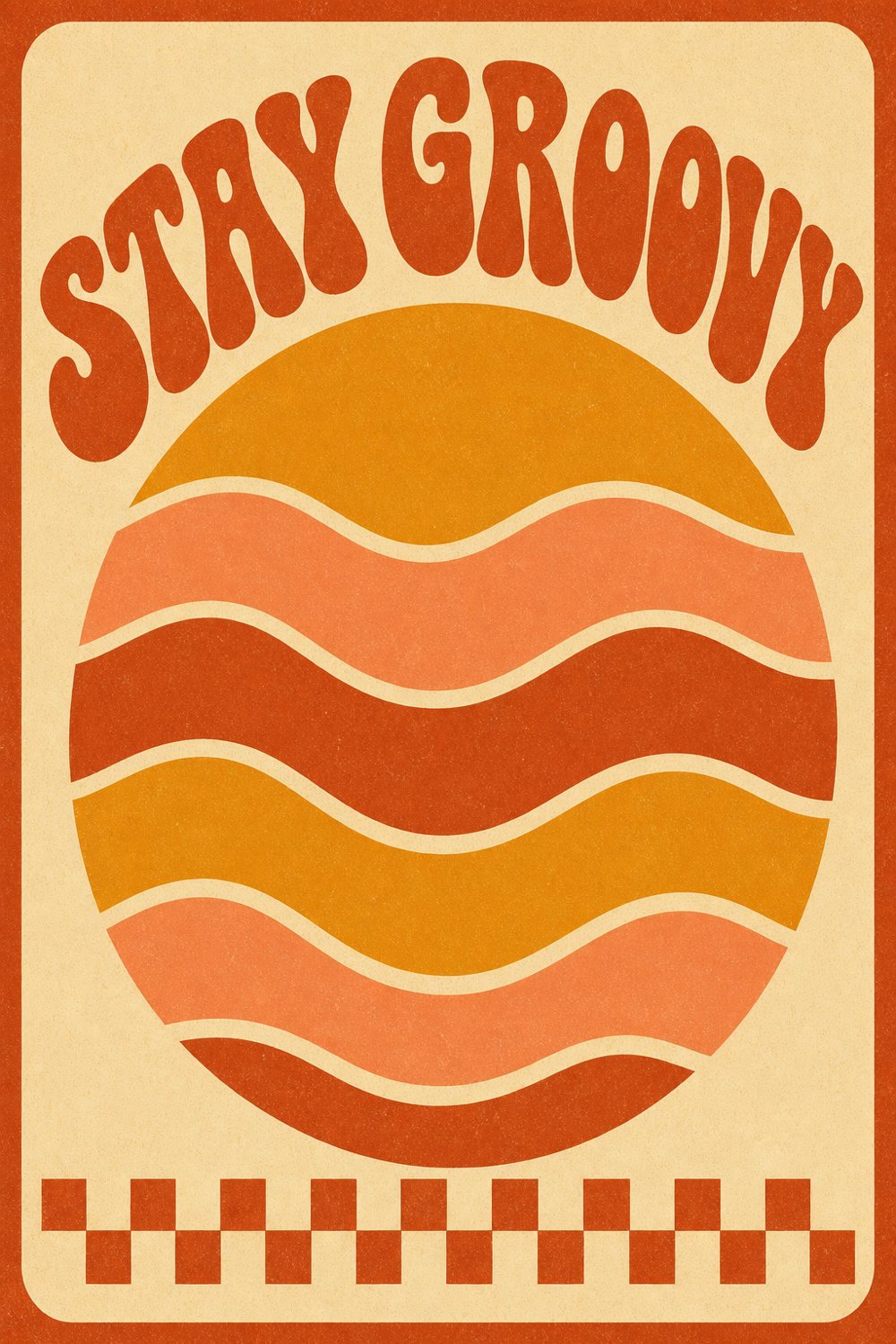 Stay Groovy – Street-Art-Stencil von Urban Artery