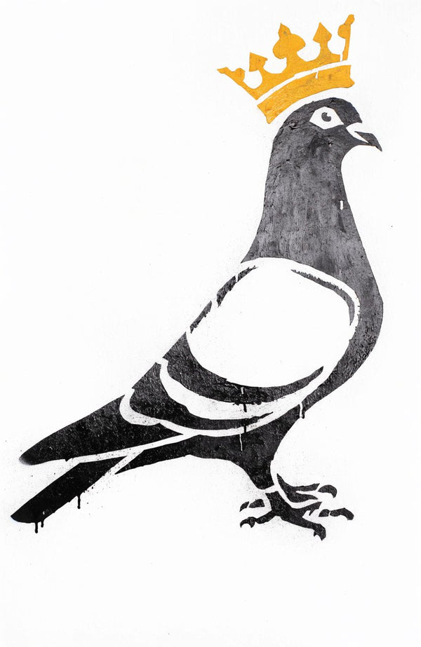 Taubenkönig – Street-Art-Stencil von Urban Artery