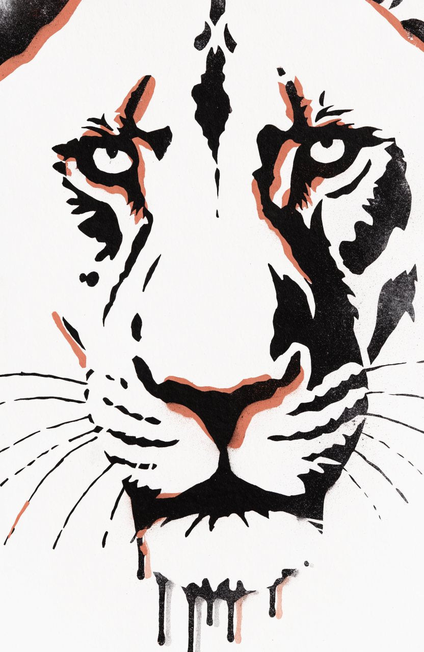 Tigerblick – Street-Art-Stencil von Urban Artery