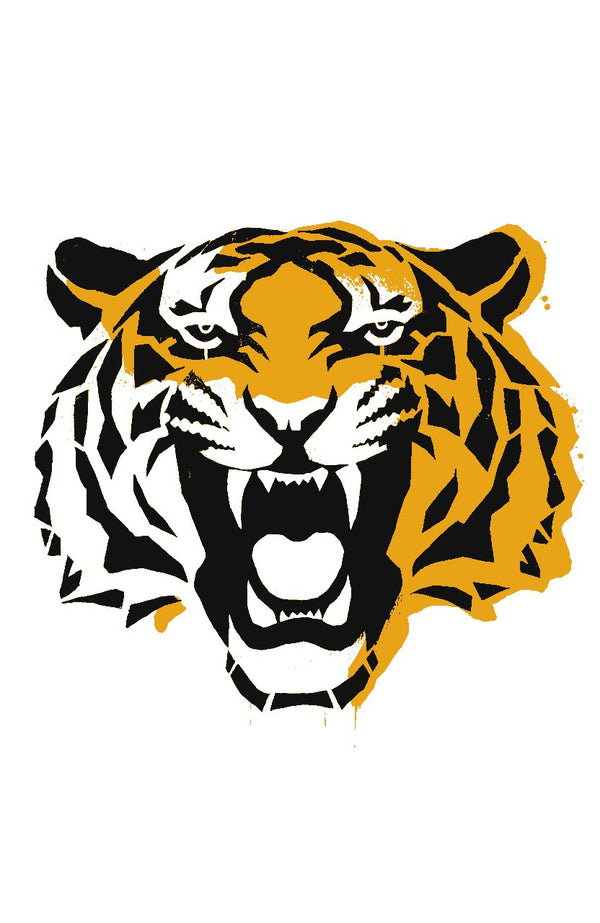 Tigerbrüller – Street-Art-Stencil von Urban Artery