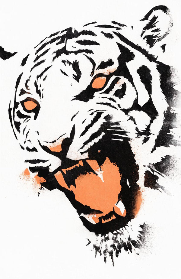 Tigerherz – Street-Art-Stencil von Urban Artery
