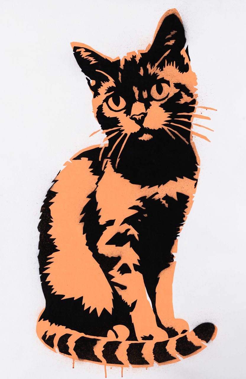 Tigerkatze – Street-Art-Stencil von Urban Artery