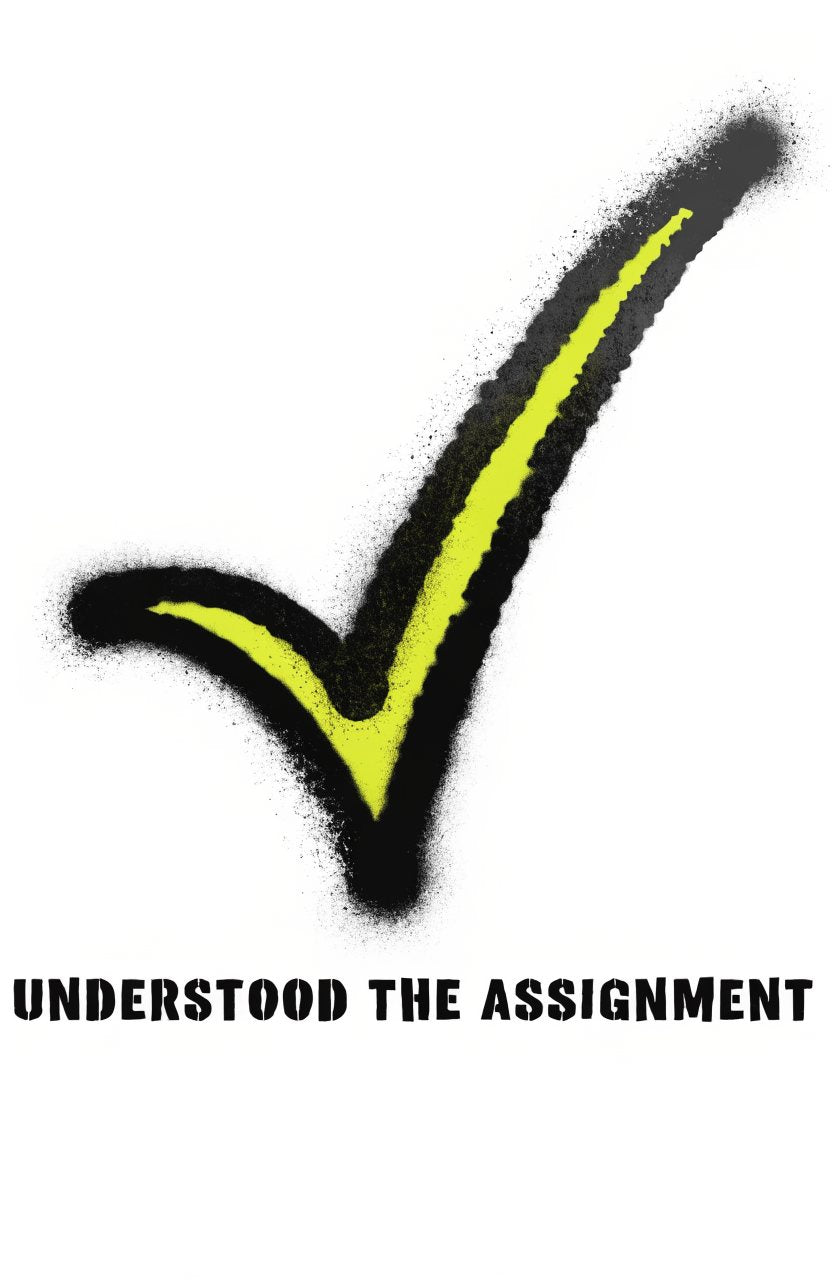 Understood the Assignment – Street-Art-Stencil von Urban Artery