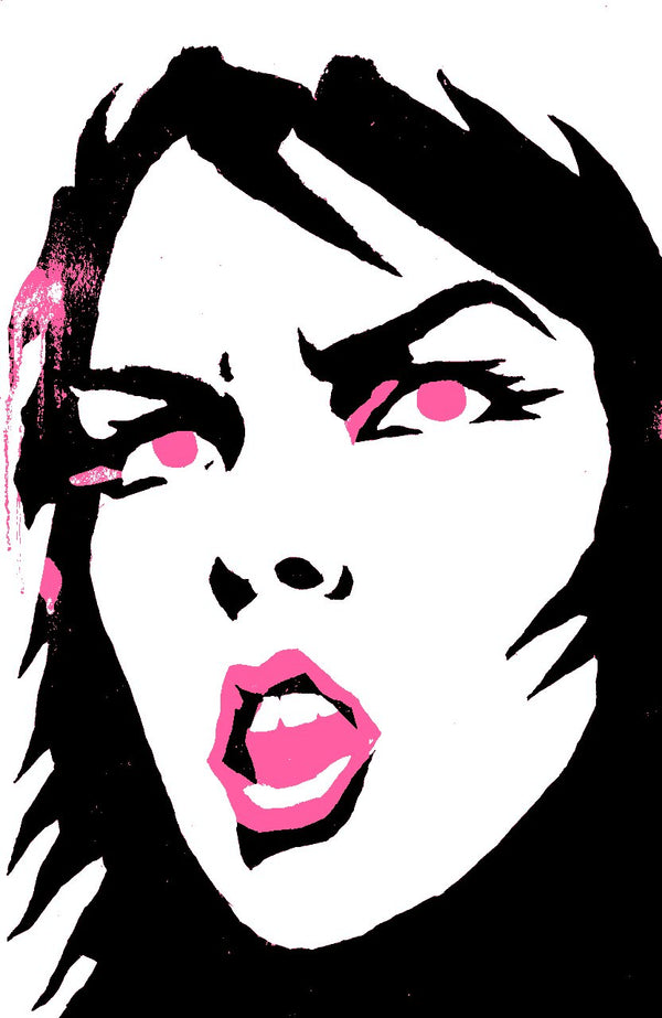 Wutgesicht – Street-Art-Stencil von Urban Artery