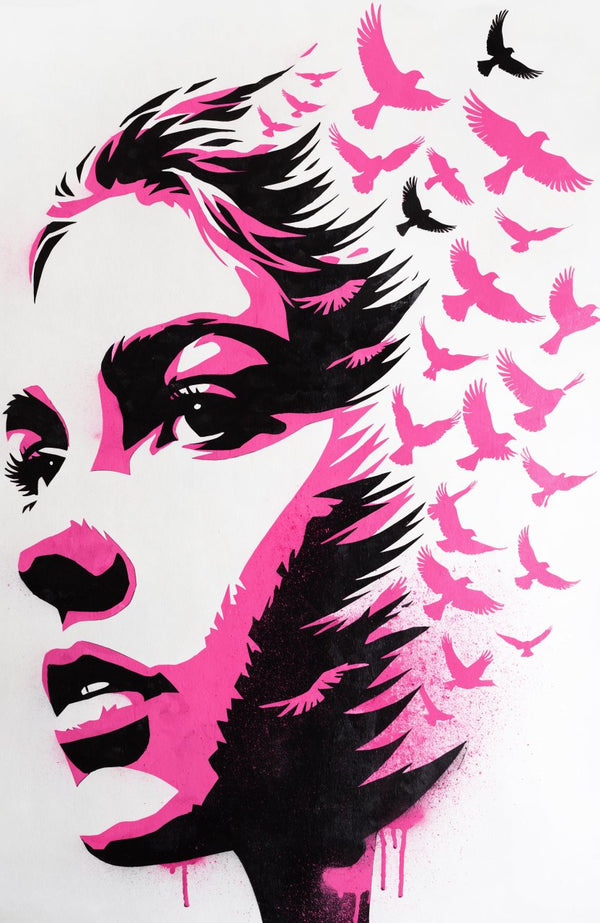 Zugvogel – Street-Art-Stencil von Urban Artery